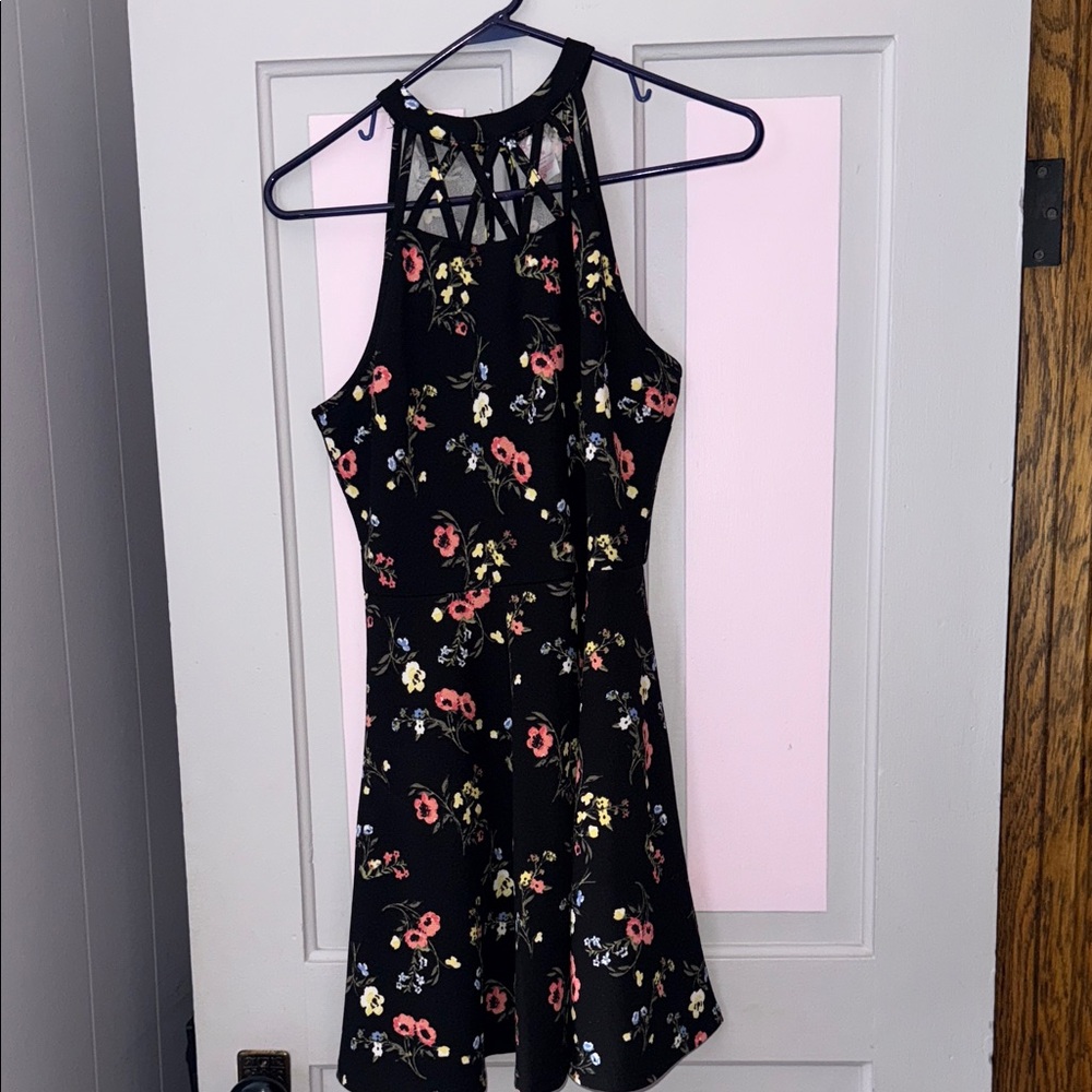 Floral Halter Neck Dress